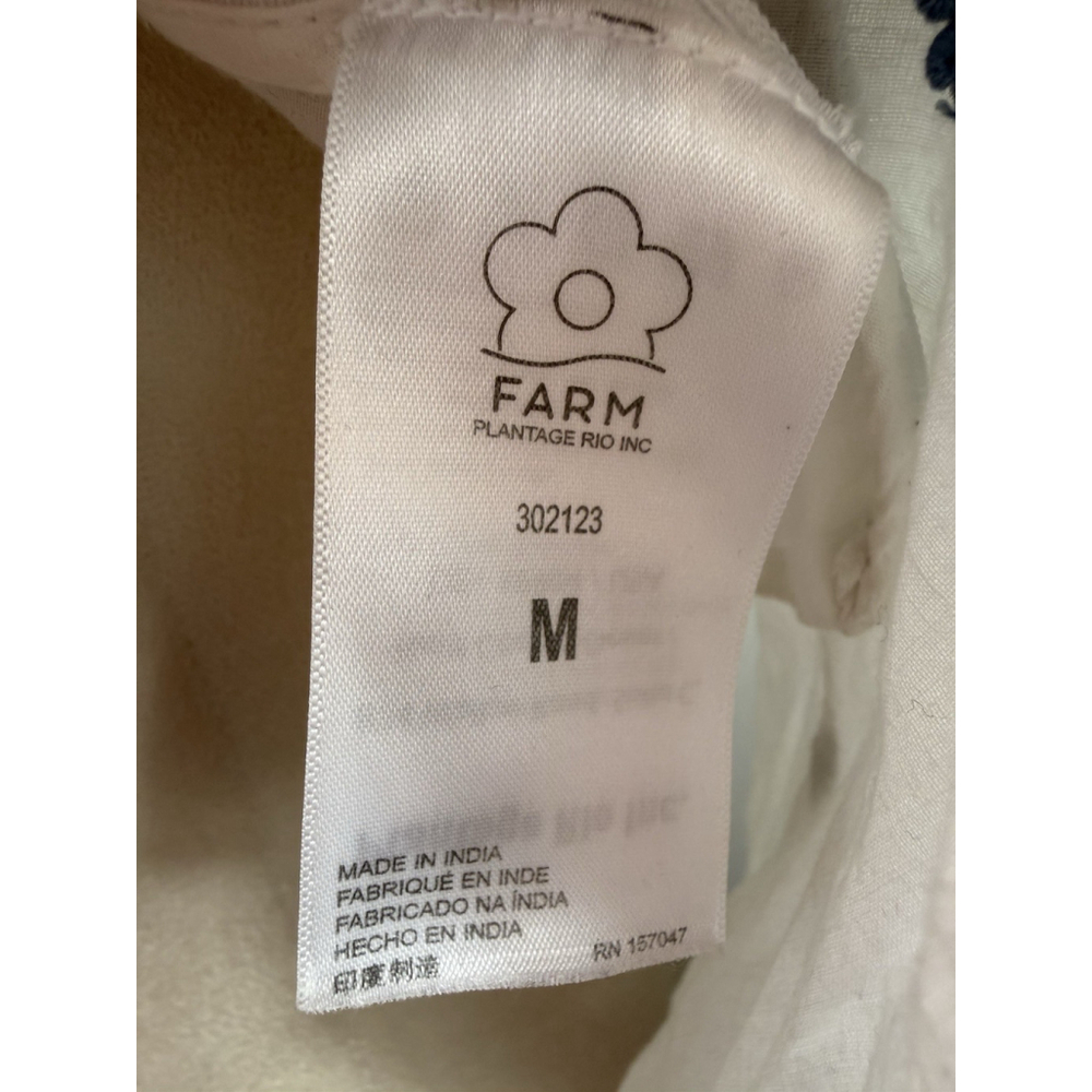 Farm Rio crop embroidered floral top With Tie On Front Size Medium - Picture 11 of 12
